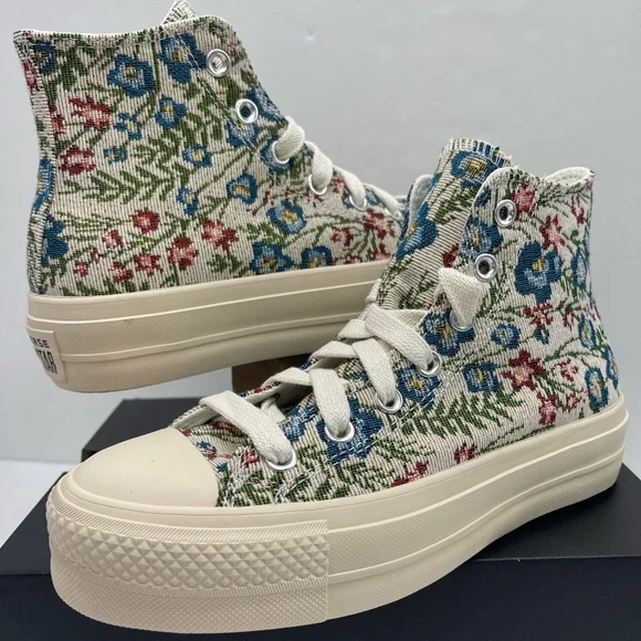 Converse WMNS Floral High-Top
CTAS LIFT HI
EGRET/NATURAL IVORY Platform Sneakers - Picture 8 of 16